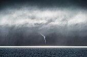 Clouds and Sun rays over the Greenland sea, Svalbard, Norway.