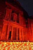 treasury in petra ruins. jordan.