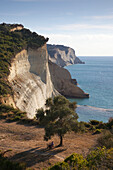Rocky coast at Cape Drastis, near Peroulades, Sidari, Corfu island, Ionian islands, Greece