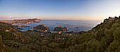 Panoramic view over Paleokastritsa Bay, Corfu island, Ionian islands, Greece