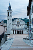 Duomo S. Maria Assunta cathedral from the 12th. century, Romanesque, Valle Umbra, St. Francis of Assisi, Via Francigena di San Francesco, St. Francis Way, Spoleto, province of Perugia, Umbria, Italy, Europe