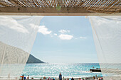 Beach, Camogli, province of Genua, Italian Riviera, Liguria, Italia