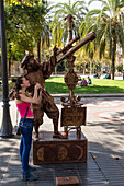 Street Artist at the Ramblas, Barcelona, Spain