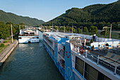 Jochenstein locks, Danube, Bavarian Forest, Bavaria, Germany