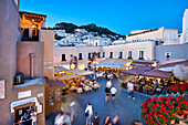 Abendstimmung, Piazza Umberto I, Capri Stadt, Capri, Kampanien, Italien