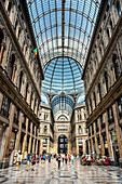 Innenansicht, Einkaufspassage Galleria Umberto I, Neapel, Kampanien, Italien