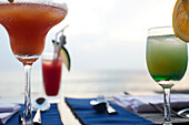 Cocktails at sunset, bar with seaview, Hotel Jetwing Lighthouse, Southwest coast, Sri Lanka