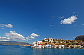 Hafen und Blick auf Kastelorizo, Dodekanes, Südliche Ägäis, Griechenland