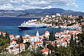 Harbour, and town of Kastellorizo, Dodecanese, South Aegean, Greece