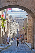 Ritterstraße, Altstadt von Rhodos Stadt, Rhodos, Dodekanes, Südliche Ägäis, Griechenland