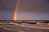 Rainbow over the baltic sea, Ahrenshoop, Fischland peninsula, Darss, Zingst, Baltic sea coast, Mecklenburg-Vorpomerania, Germany
