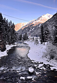 Landschaft bei Holzgau im Lechtal, Winter in Tirol, Österreich