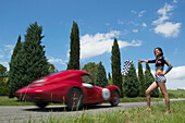 Fiat, Rovelli Spider, Mille Miglia, 1000 Miglia, near San Quirico d'Orcia, Toskana, Italy, Europe