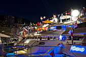 Port Hercule at night, Monaco, Monte Carlo, Cote d´Azur, France, Europe