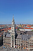 Neues Rathaus und Marienplatz, München, Oberbayern, Bayern, Deutschland
