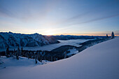 Mountain scene at sunset, BC, Canada Monashee Mountains, British Columbia, Canada