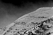 Moments after a giant avalanche in Montana Bozeman, Montana, USA