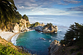 Afternoon light at the classic Big Sur overlook in Julia Pfeiffer Burns State Park in California Big Sur, California, USA