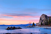 Cave Rock at sunset in Lake Tahoe, Nevada Lake Tahoe, Nevada, USA