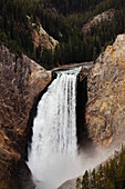 A large waterfall in Wyoming., Gardiner, Wyoming, USA
