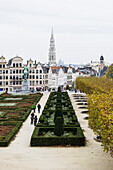 View from Mont des Arts to town hall, Brussels, Belgium