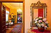Interior view of a hotel, Bordighera, Province of Imperia, Liguria, Italy