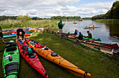 Canoe and kajak tour, Ahrensberg, Mecklenburgische Seenplatte, Mecklenburg-Vorpommern, Germany