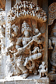 Hindu-Gottheit, Chennakesava Tempel, Somanathapura, Karnataka, Indien