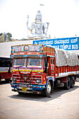 Tata truck, Murudeshwara Temple, Murudeshwara, Karnataka, India