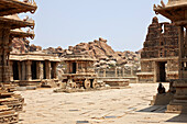 The stone chariot at Vittala complex, Hampi, Karnataka, India