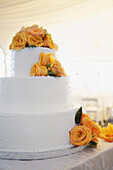 Close up of wedding cake, Seattle, WA