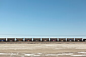 Railroad, train, hopper cars, Utah, USA