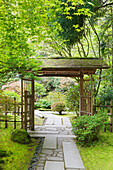 Gazebo in Japanese Garden, Portland, Oregon, United States, Portland, Oregon, USA