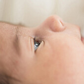 Close up of Hispanic baby's eye, Jersey City, NJ, USA