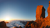 Roque Nublo, vulkanischer Fels, Wahrzeichen, Parque Rural del Nublo, Naturpark,  UNESCO Biosphärenreservat, Gran Canaria, Kanarische Inseln, Spanien, Europa