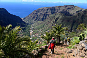 Wandern bei El Cercado, Valle Gran Rey, La Gomera, Kanarische Inseln, Spanien