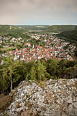 Blick auf Blaubeuren, Baden-Württemberg, Deutschland