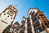 Martinstor in the historic center of Freiburg im Breisgau, Black Forest, Baden-Wuerttemberg, Germany