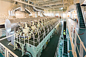 Maschinenraum von der CMA CGM Marco Polo, Hamburg, Deutschland