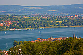 Blick auf Steckborn, Schweiz, Untersee und Horn, Deutschland, Bodensee, Kanton Thurgau, Schweiz, Europa