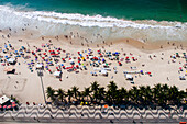Beach promenade, Copacabana beach, Rio de Janeiro, Brasil, South America