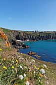 Housel Bay and Housel bay Hotel, The Lizard, Cornwall, England, Great Britain