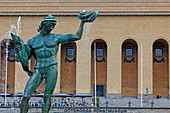 Poseidonstatue von Carl Milles vor dem Kunstmuseum, Göteborger Kunstmuseum, Göteborg, Schweden