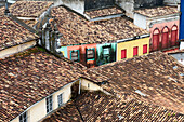 Tiled rooftops, Pelourinho, Salvador, Bahia, Brazil