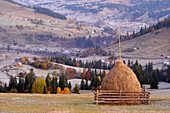 Haystack, Krasnik village area, Carpathian Mountains, Ivano-Frankivsk region, Ukraine