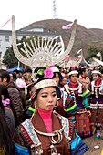 China , Guizhou province , Yatang town , Green Miao Lusheng festval.