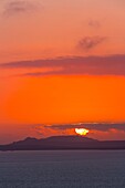 Sunset and lagoon, West Coast National Park, Western Cape province, South Africa, Africa.