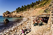 Restaurant Can Lluch, Cala Deia, Deia. Sierra de Tramuntana. Mallorca. Balearische Inseln. Spanien