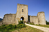 castillo de Puivert, siglo XIII, castillo cátaro ubicado en el pueblo de Puivert, en el departamento del Aude, Languedoc-Roussillon, pirineos orientales,Francia, europa.