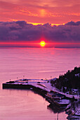 View Of St. Lawrence River And Sunrise, Tadoussac Manicouagan Region, Quebec
